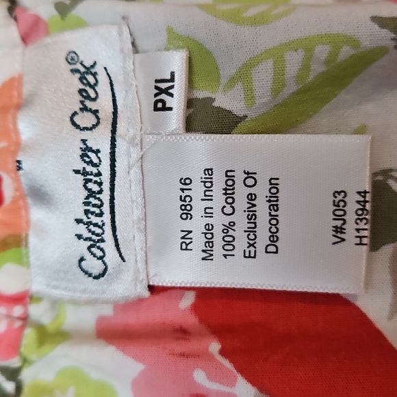 Coldwater Creek Women's Floral A-Line/Circle Skirt Size XLP Cotton READ - Picture 6 of 14